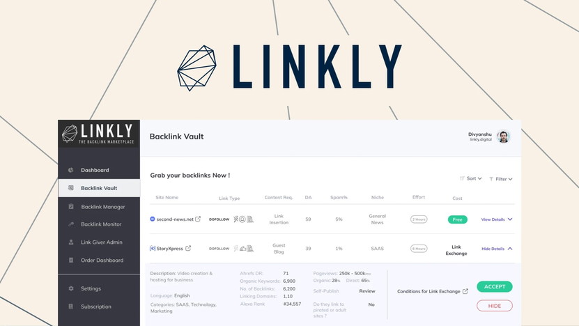 Linkly - Link Building Network Lifetime Deal